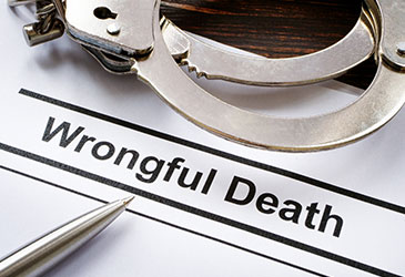 Document titled 'Wrongful Death' with handcuffs and pen symbolizing myths in wrongful death claims